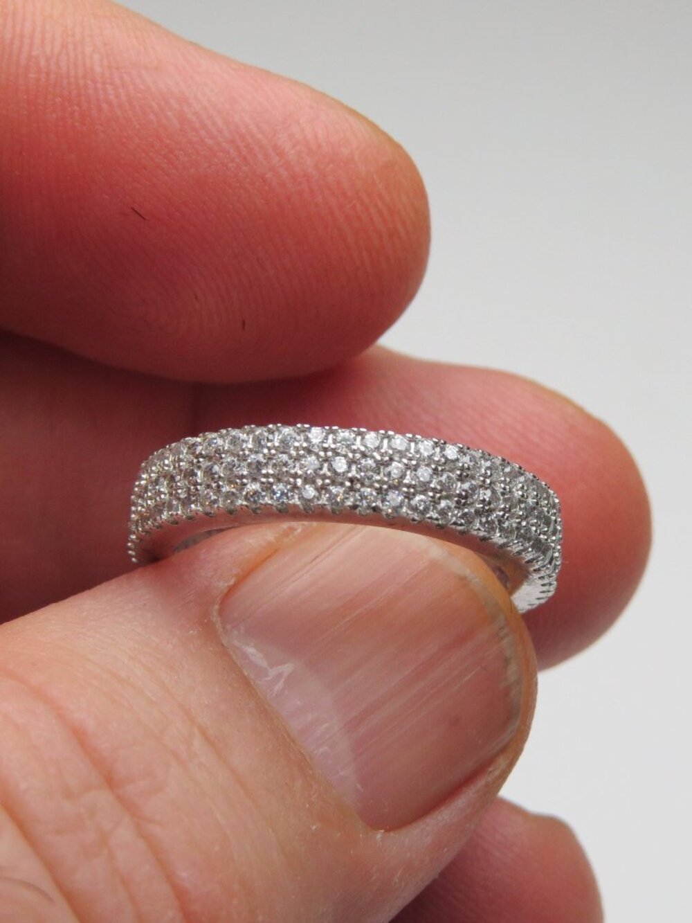 *925 Sterling Silver Diamond Band